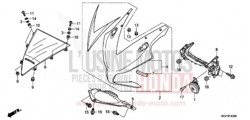 CARENA SUPERIORE CBR1000RRD di 2013